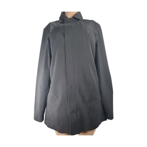 Lululemon Women's Black Rain Rebel Snap Closure Classic Rain Jacket Size M
